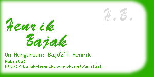 henrik bajak business card